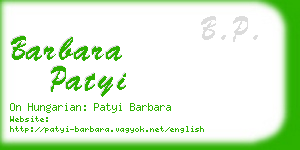 barbara patyi business card